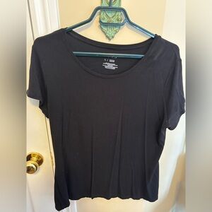 Apt. 9 Black Short Sleeve Crewneck Tee